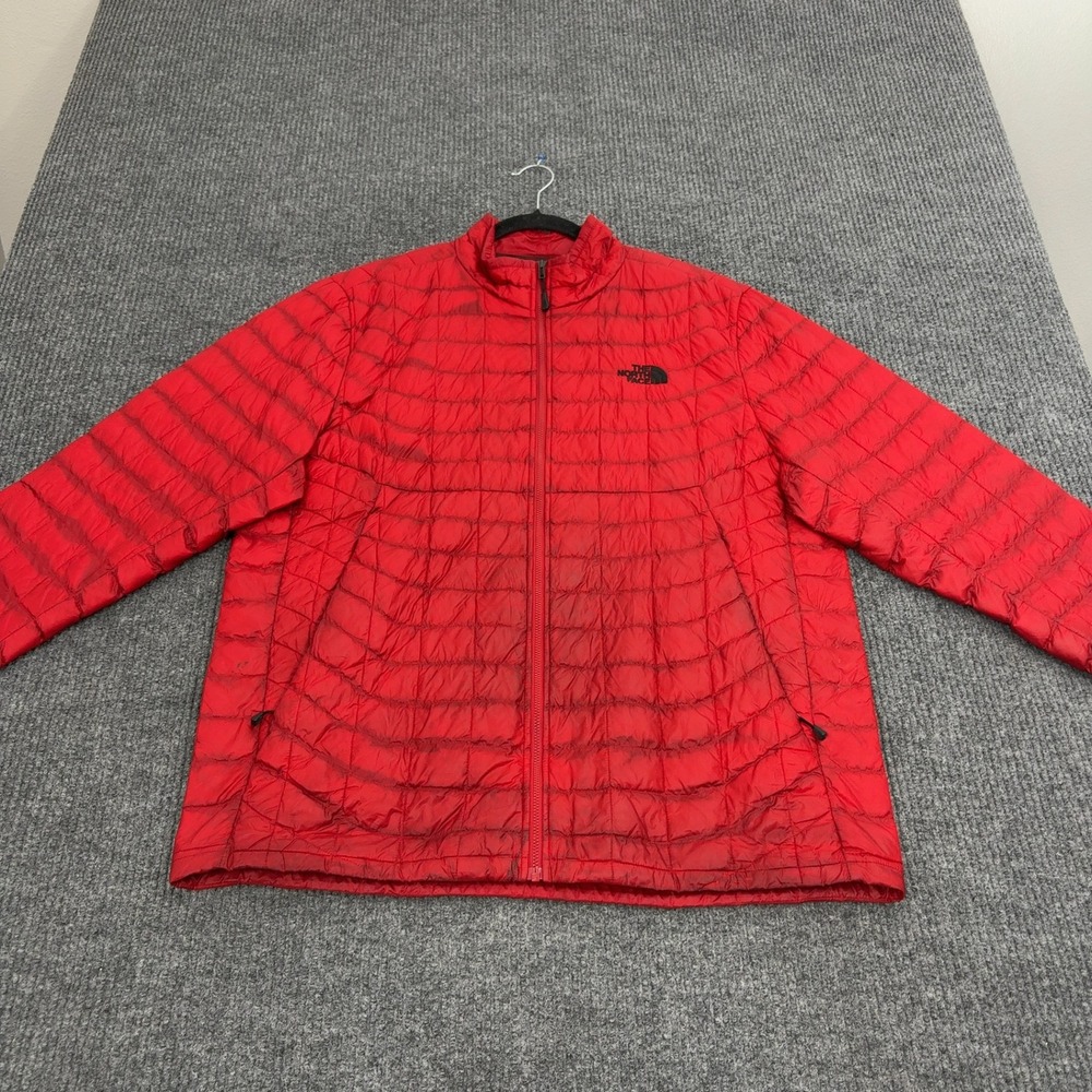 The North Face Jacket Mens‎ L Red Thermoball Quilted Full Zip Puffer Gorpcore
